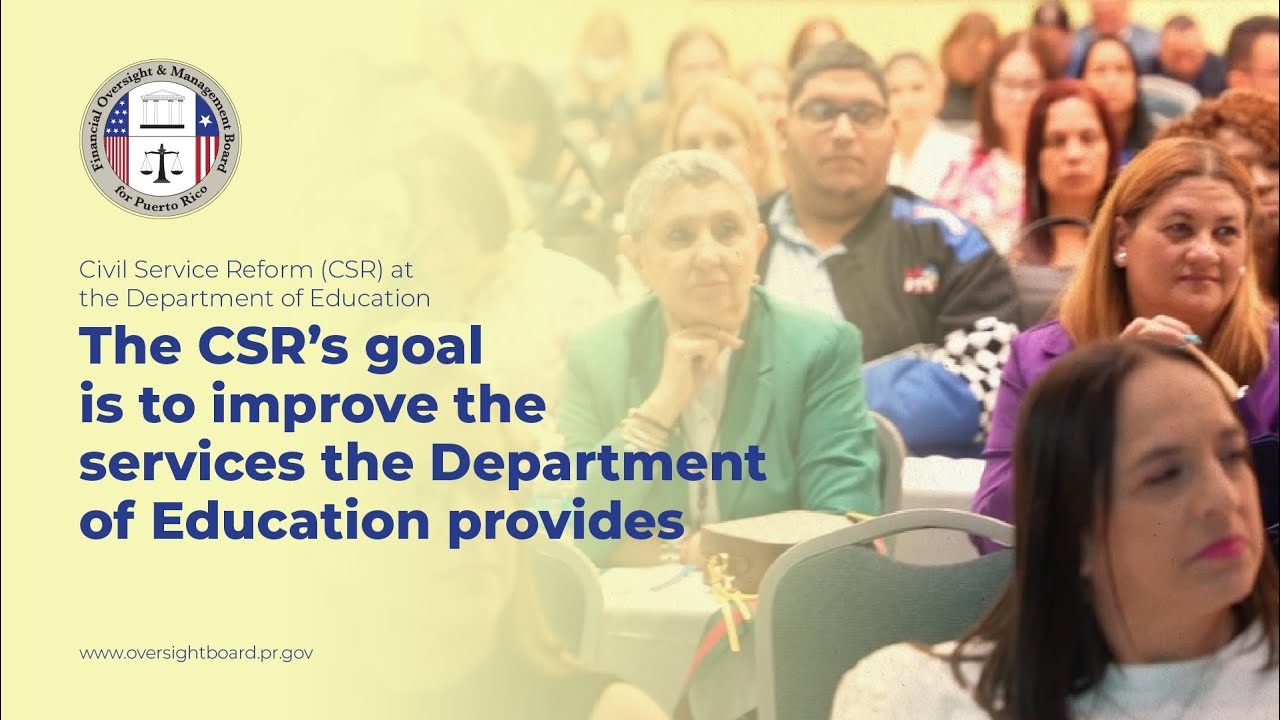 The CSR's goal is to improve the services the Department of Education provides