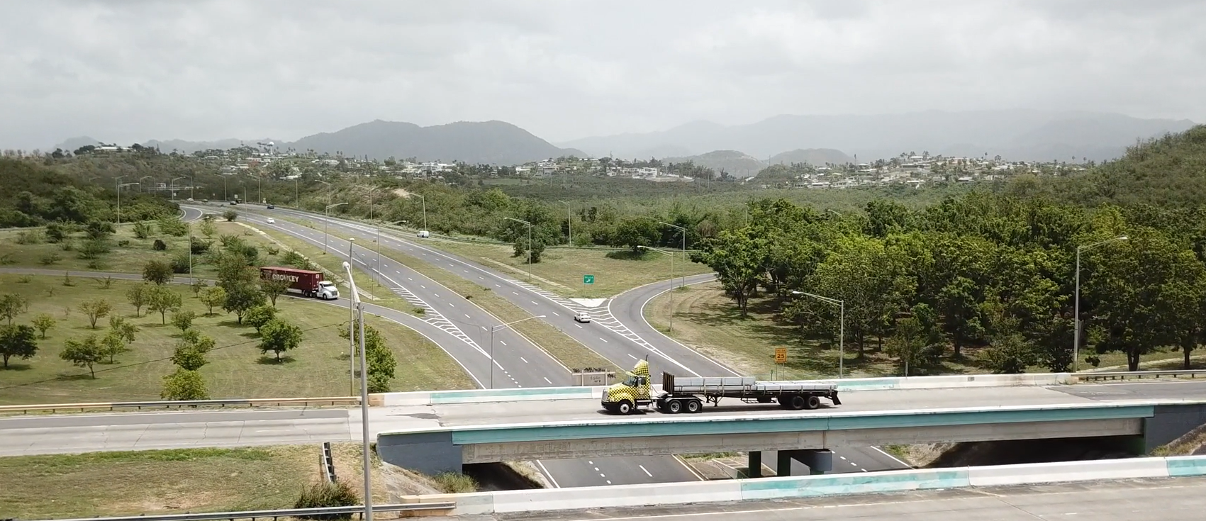 Aerial view of a Puerto Rico highway